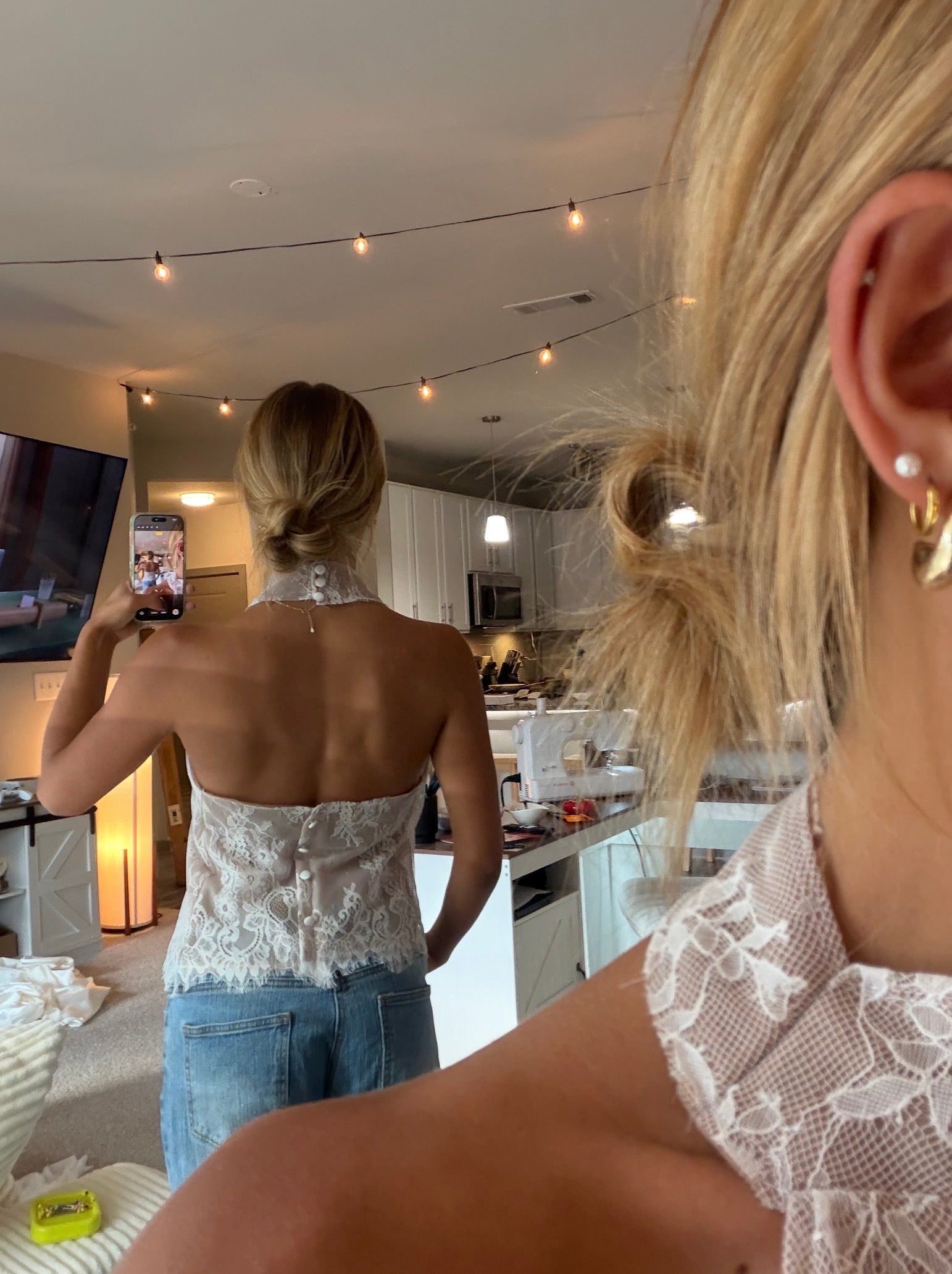 Lacey halter top